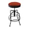 Holland Bar Stool Co Adjustable Stool, Black Wrinkle, Graph Poppy Seat 910BW021 - alternate 1